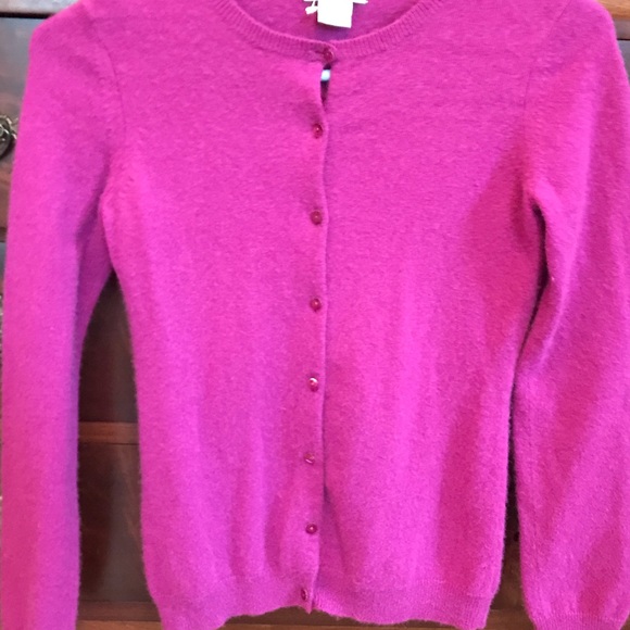 magenta long cardigan